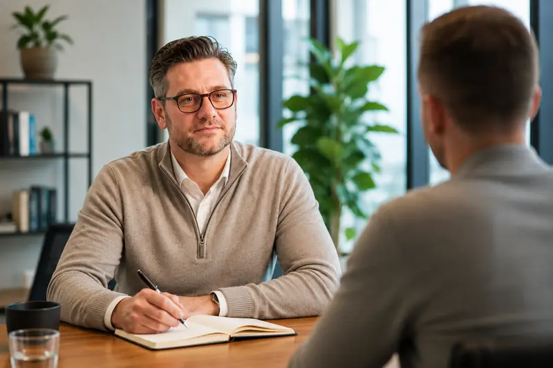 Leadership interview in progress